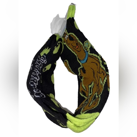 Scooby Doo Crew Socks 1 Pair Men's 6-12 Black Green w Scoob & Eyes Where Are You - Picture 7 of 10